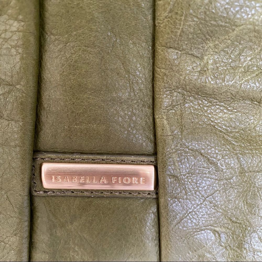 NEW Isabella Fiore Olive Green Leather Embellished Shoulder / Crossbody Purse - Picture 9 of 11